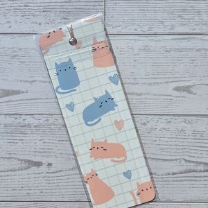 Pastel Cats Metal Bookmark – Cute Gift for Book Lovers & Stationery Fans